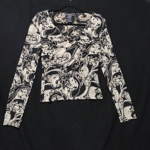 Vintage BCBG PARIS Boho deep V-Neck Top-Med-gently pre-luved